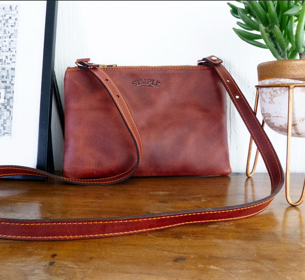 The Crossbody — Leather Zip Pouch