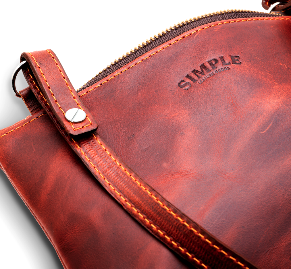 The Crossbody — Leather Zip Pouch