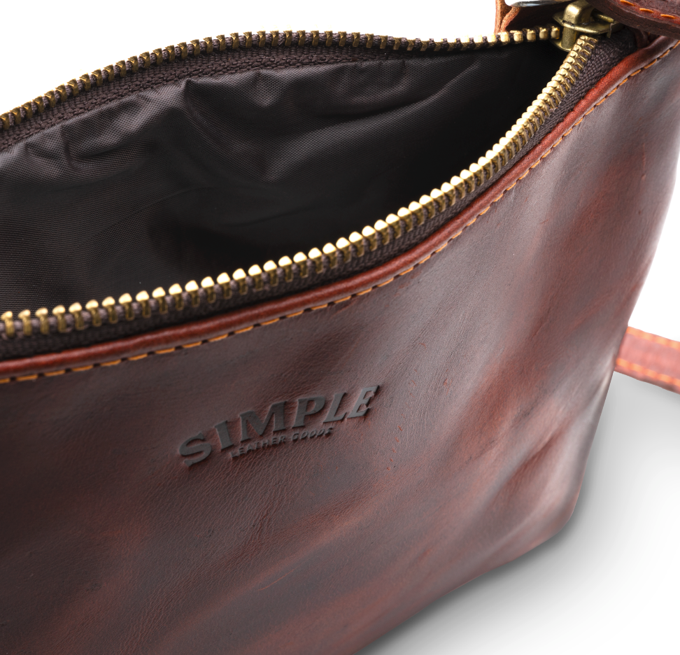 The Crossbody — Leather Zip Pouch